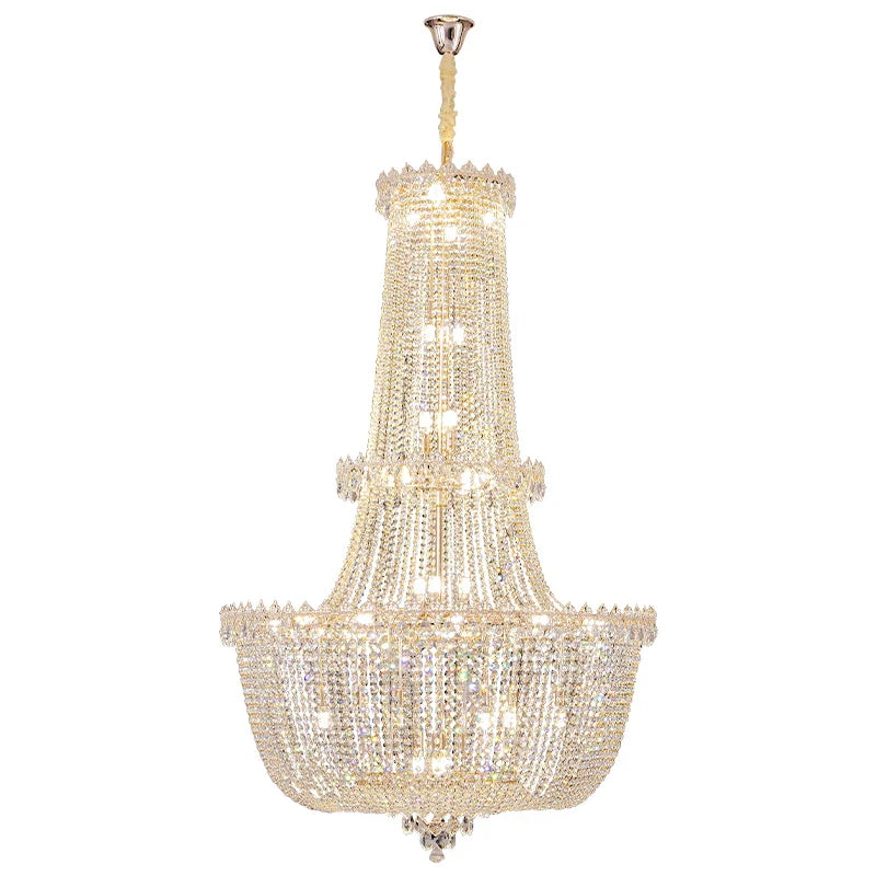 Afralia™ Crystal Duplex Chandelier: New Light Luxury Modern Design for Living Room & Hall