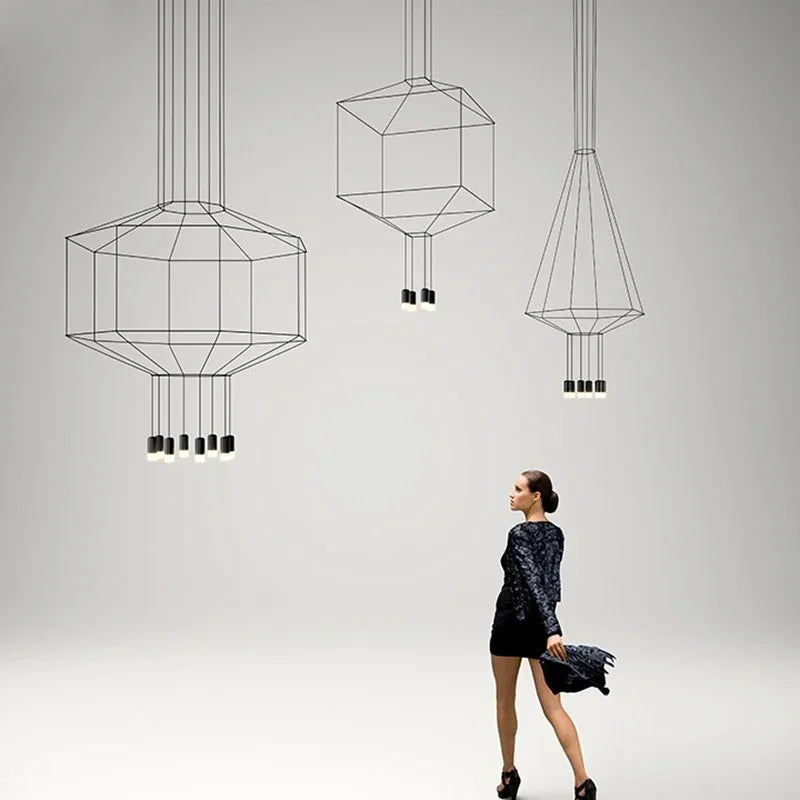 Afralia™ Minimalist Black Iron LED Pendant Lights for Bedroom & Living Room