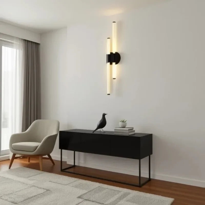 Afralia™ LED Acrylic Wall Sconce for Modern Indoor Lighting in Living Room and Bathroom