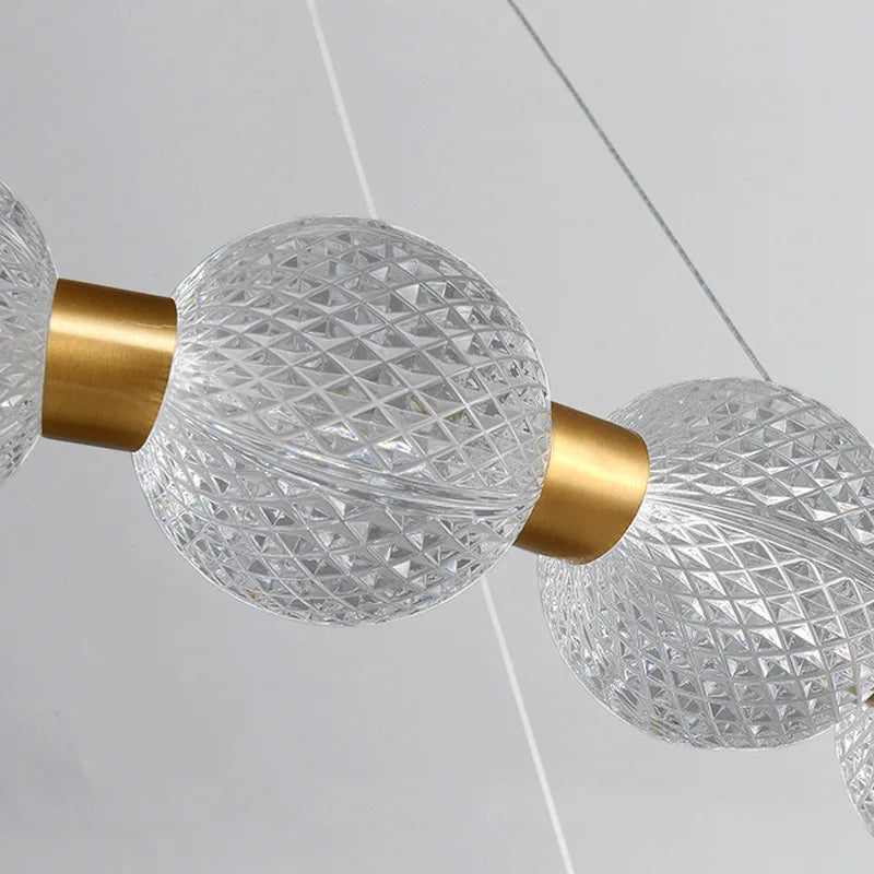 Afralia™ Modern LED Ball Chandelier: Nordic Light Luxury Round Pendant Lamp