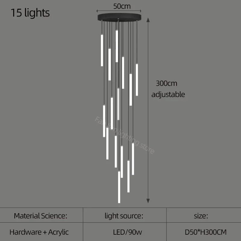 Afralia™ Luxury LED Ceiling Chandelier for Home, Hotel & Restaurant Lighting