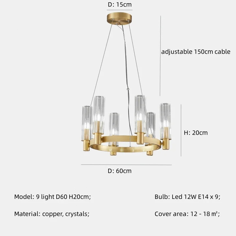 Afralia™ Crystal Chandelier Pendant Lights - Luxury LED Lighting for Living Room