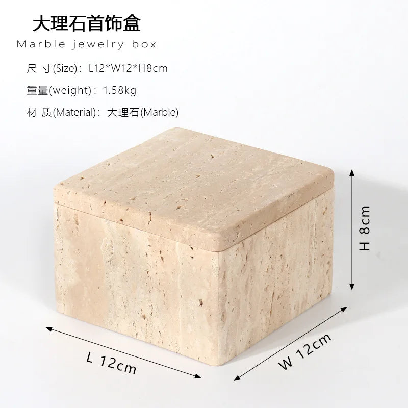 Afralia™ Marble Jewelry Organizer Canister for Bathroom Storage