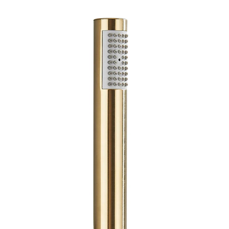 Afralia™ Brushed Gold Round Hand Shower - Stainless Steel Bathroom Nozzle Sprayer
