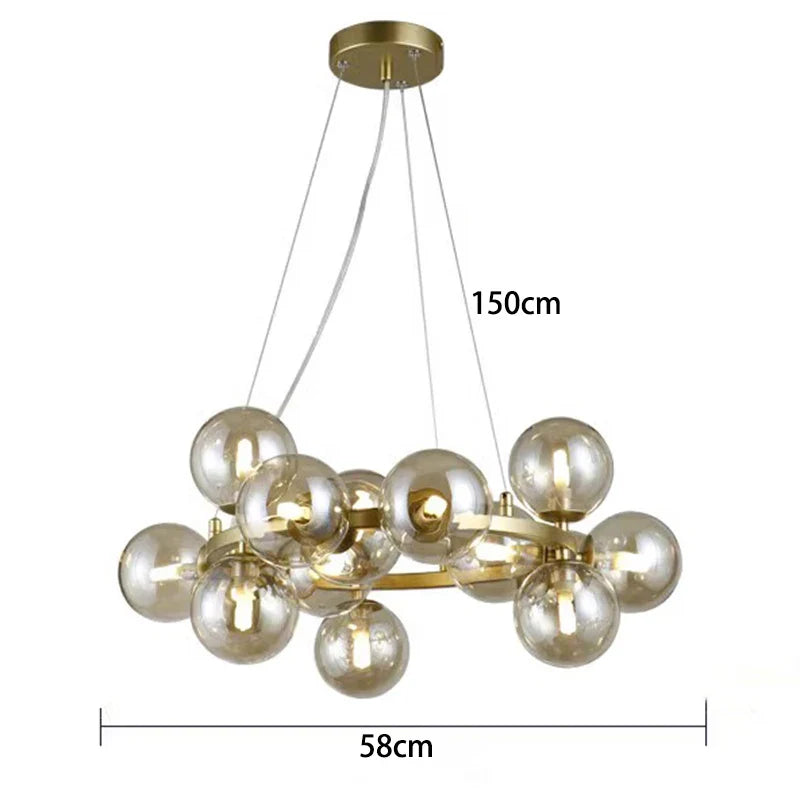 Afralia™ Modern LED Pendant Chandelier for Living Room & Dining Room Lighting