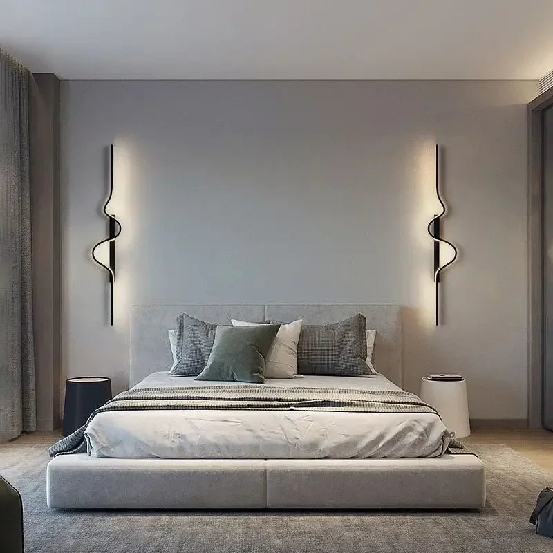 Afralia™ Modern LED Wall Lamp for Living Room Bedroom Office Interior