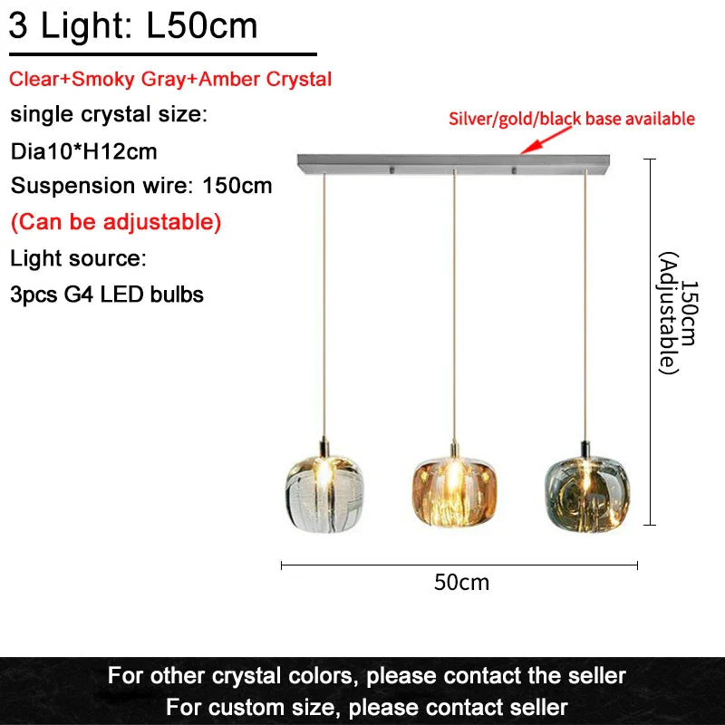 Afralia™ Nordic Crystal Ceiling Chandelier LED Light for Living Room, Bedroom, Dining Room, Kitchen