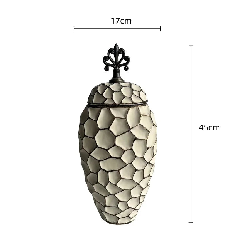 Afralia™ Geometric Diamond Check Ceramic Vase: Home Decor Floral Arrangement & Accessories