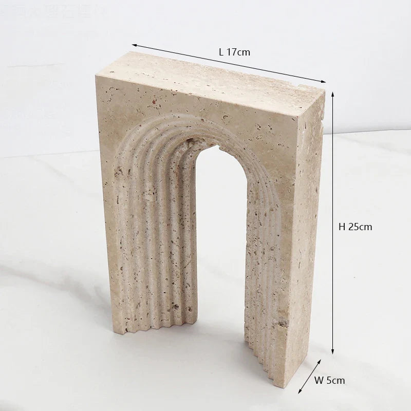 Afralia™ Luxury Marble Sculptures for Home Decor - Minimalist Travertine Ornaments for Stylish Living Spaces