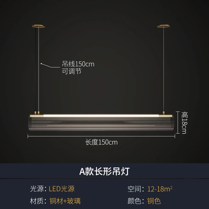 Afralia™ LED Long Tube Pendant Lights: Stylish Lighting for Home, Restaurant, and Bar