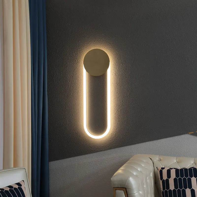 Afralia™ Nordic LED Ring Wall Sconce: Postmodern Art Indoor Light for Bedroom, Hotel & More