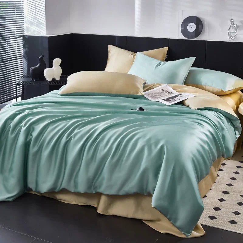 Afralia™ Silkly Bedding Sets: Svetanya 100s Lyocell, Summer Bed Linens, Ru Europe Sizes