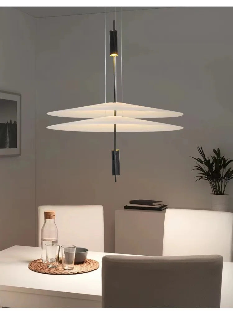 Afralia™ UFO LED Chandelier Pendant Light for Dining Living Room Bar - Modern Saucer Design