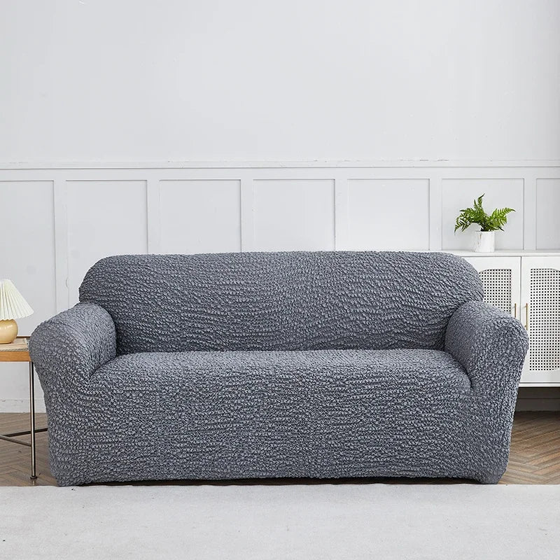 Afralia™ Wrinkled Sofa Cover Slipcovers Solid Color Protector