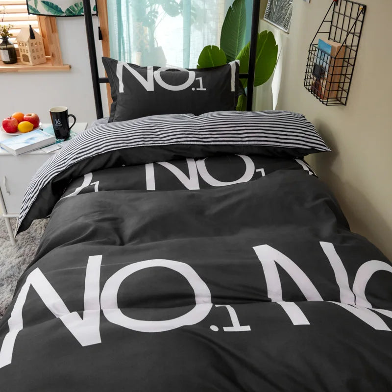 Afralia™ Soft Microfiber Double Duvet Set with Queen Bedsheet - Comforter Cover Set