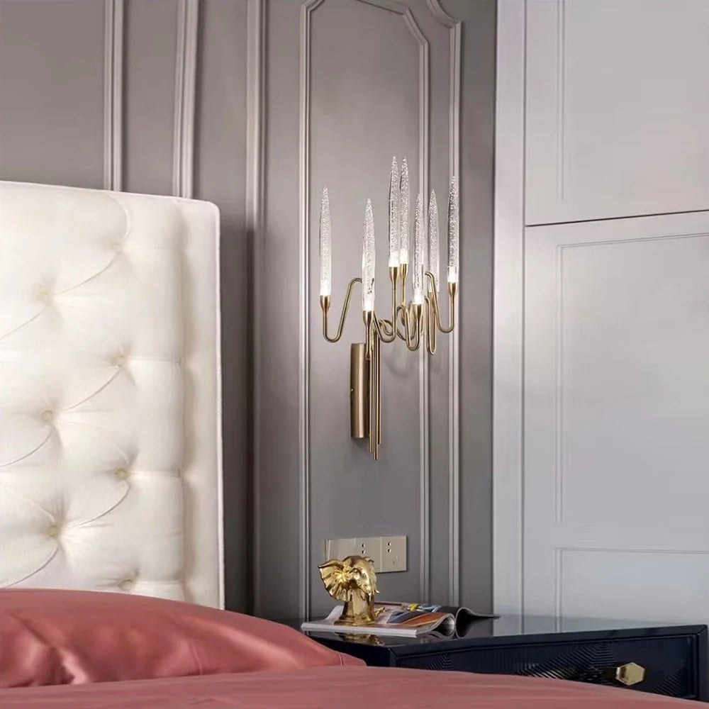 Afralia™ Crystal Candle Wall Sconce: Luxury Retro Light Fixture for Living Room Decor