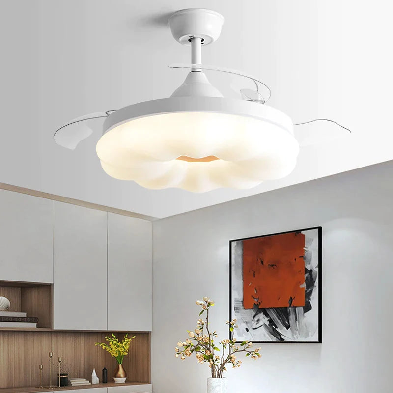 Afralia™ Modern Simplicity Ceiling Fan with LED Lights and Remote Control