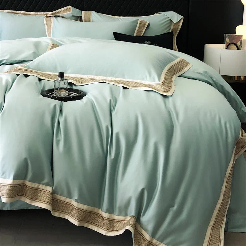 Afralia™ 1000TC Luxury Embroidery Bedding Set - Full/Queen/King 4Pcs