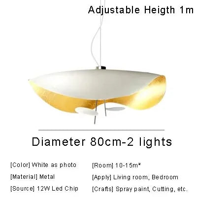 Afralia™ Lederam Manta Pendant - Industrial Retro Style White/Black Ceiling Lamp