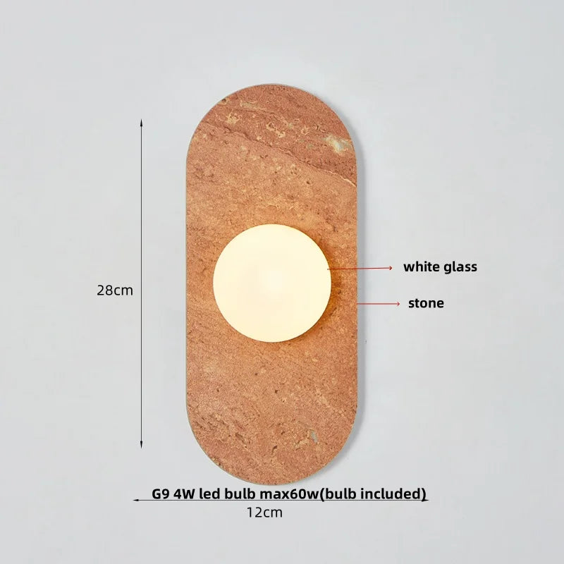 Afralia™ White Glass LED Wall Sconce | Nordic Modern Stair Light Fixture