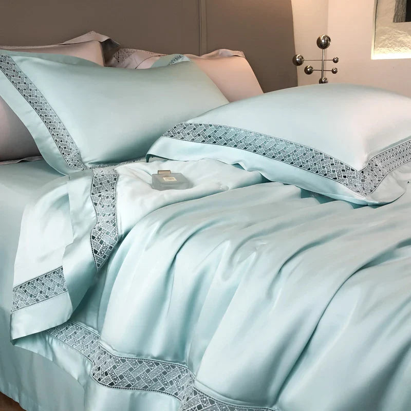 Afralia™ Eucalyptus Fiber Summer Quilt Bedding Set with Wide Edge & Silky Cool Feel