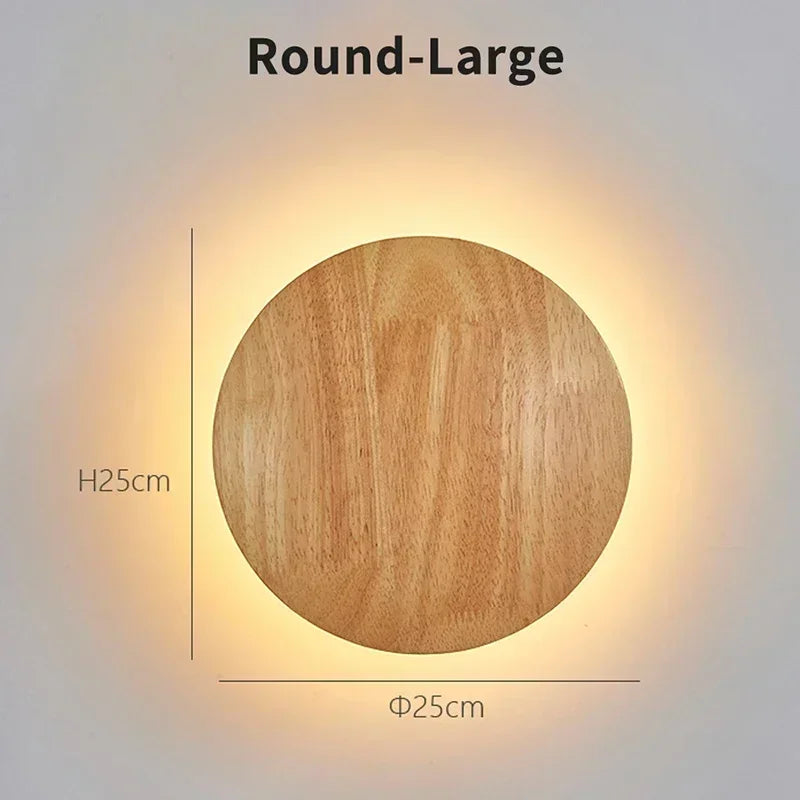 Afralia™ LED Wooden Wall Lights Modern Minimalist Living Room Bedroom Decor