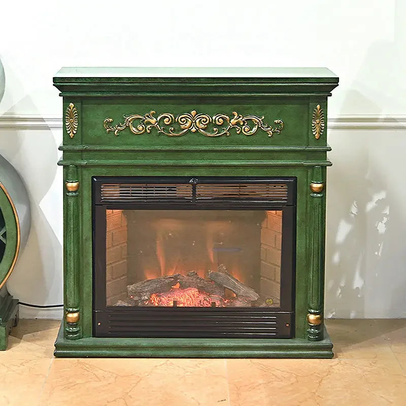 Afralia™ Luxury Retro Fireplace Cabinet for Elegant Living Room Décor with Fire Imitation