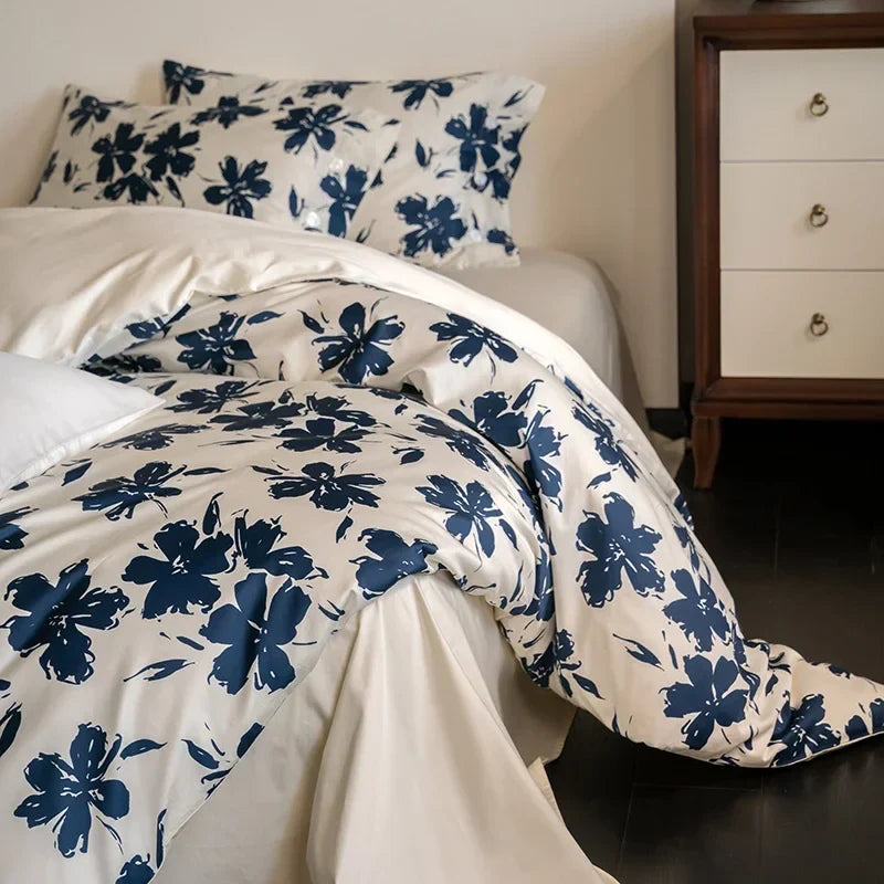 Afralia™ 100S Egyptian Cotton Bedding Set Queen King Euro Size Sheets Duvet Pillowcase