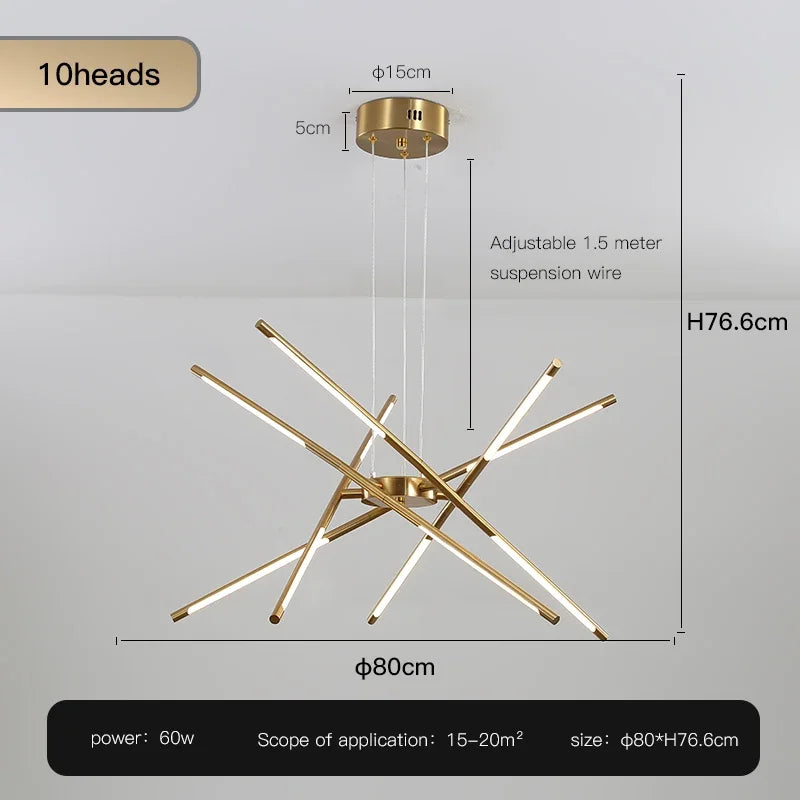 Afralia™ Black LED Ceiling Chandelier for Nordic Modern Home Decor