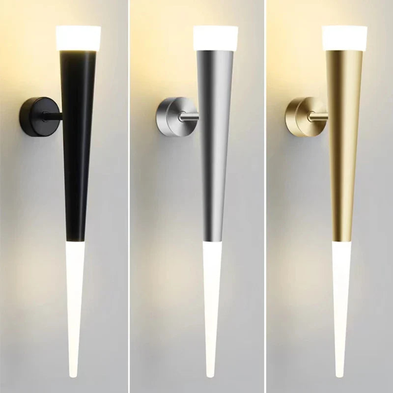 Afralia™ Nordic Acrylic Aluminum Tube LED Wall Lights for Bedroom, Living Room, and Hallway