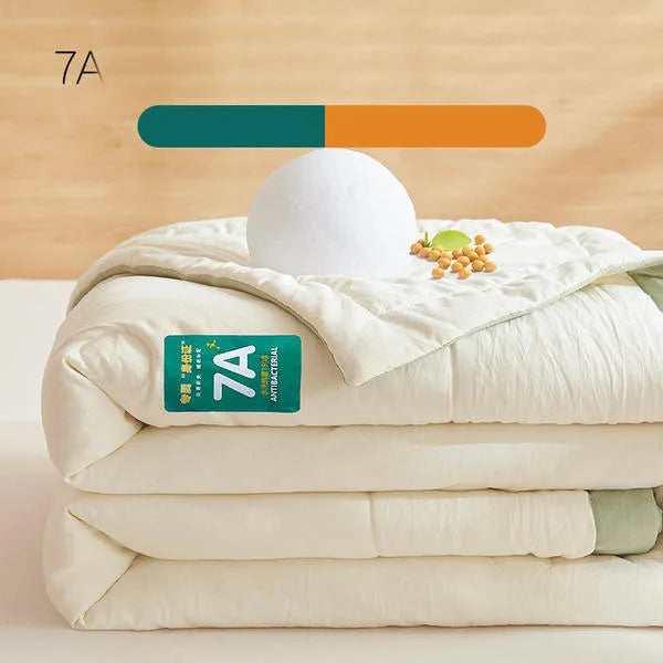 Afralia™ Summer Quilt Queen King Size Duvet, Antimicrobial Soya Fibre Filling, Breathable Comforter