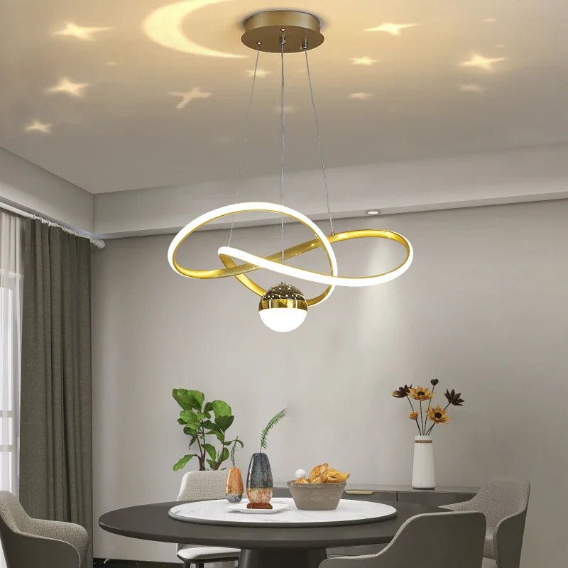 Afralia™ LED Gypsophila Chandelier for Modern Living Room Decor - Crown Ceiling Pendant Light