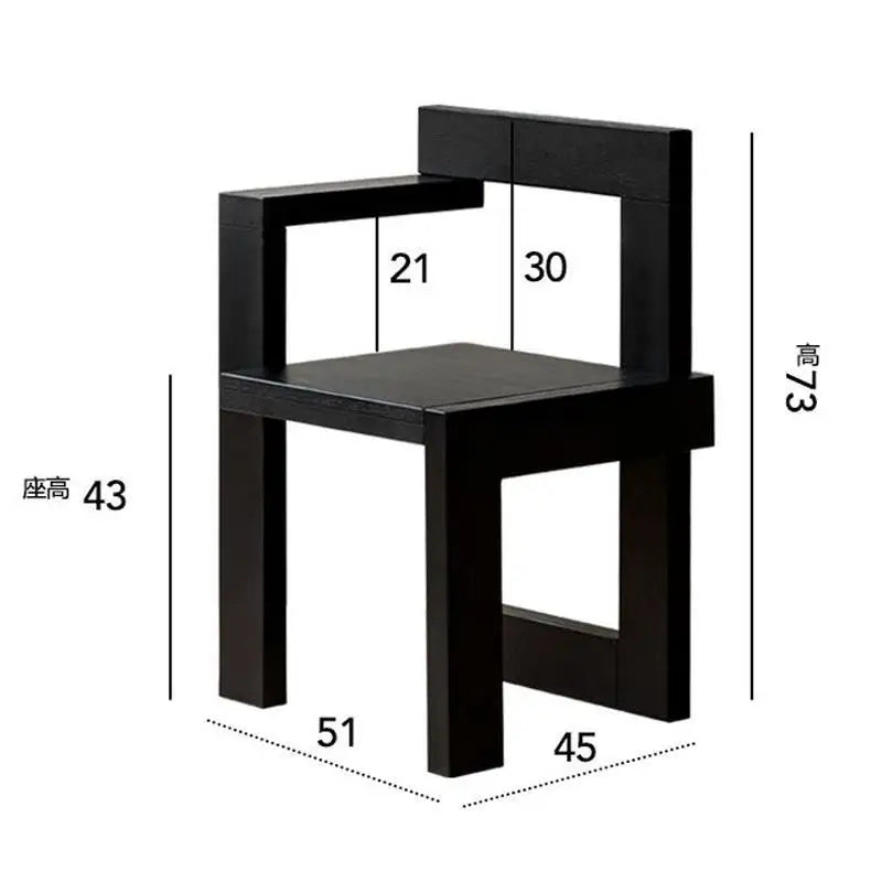 Afralia™ Medieval Wood Dining Chair | Italian Light Luxury Leisure Design