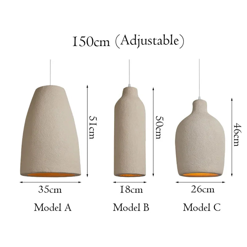 Afralia™ Wabi-Sabi Pendant Light: Nordic Design Hanging Lamp for Dining Room, Kitchen, or Bedside