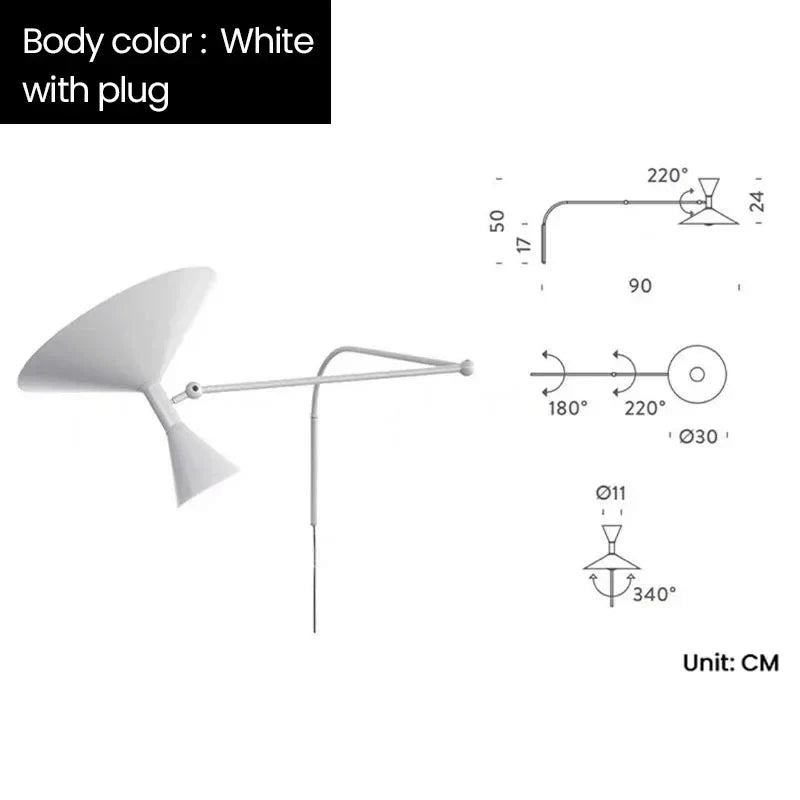 Afralia™ Marseille Rotary Wall Lamp - Adjustable Up/Down Lighting for Living Room & Bedroom