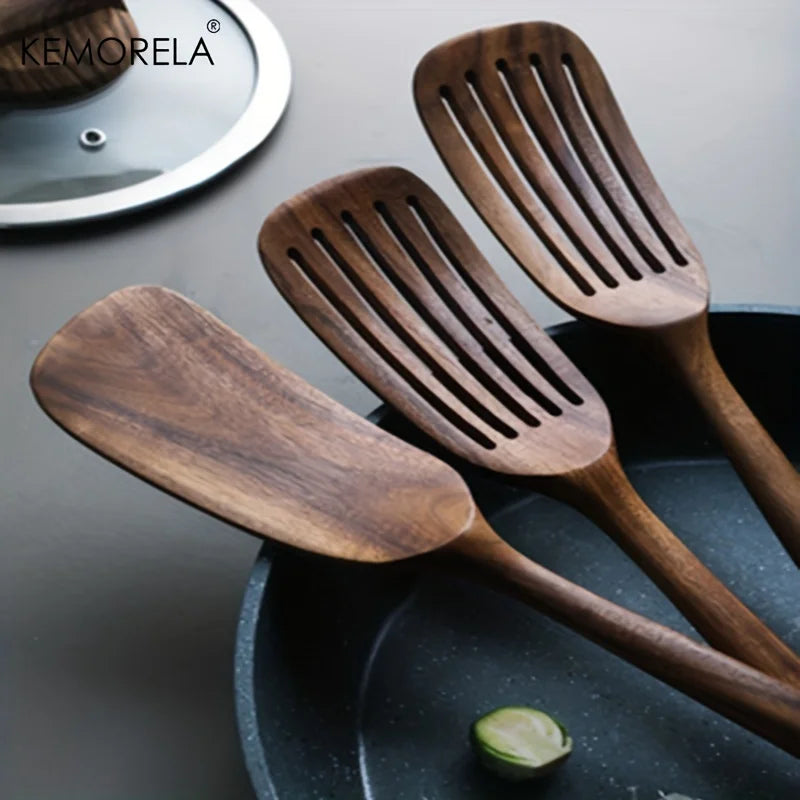 Afralia™ Wooden Japanese Spatula Cookware Set - 2PCS