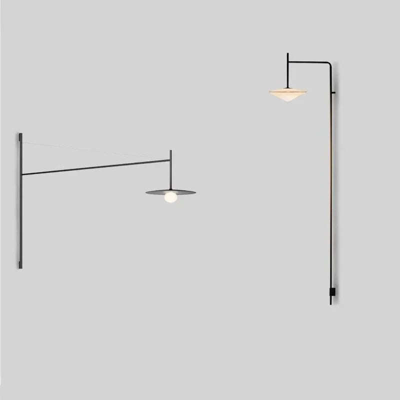 Afralia™ Black Iron LED Long Wall Lamp for Living Room, Bedroom, Corridor - Nordic Style
