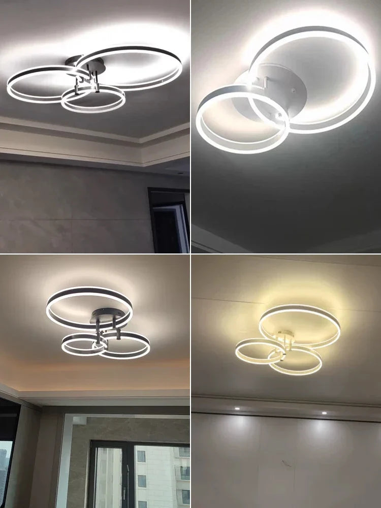 Afralia™ LED Acrylic Chandeliers Up/Down Lights Lusters for Living Room Bedroom Home Decor