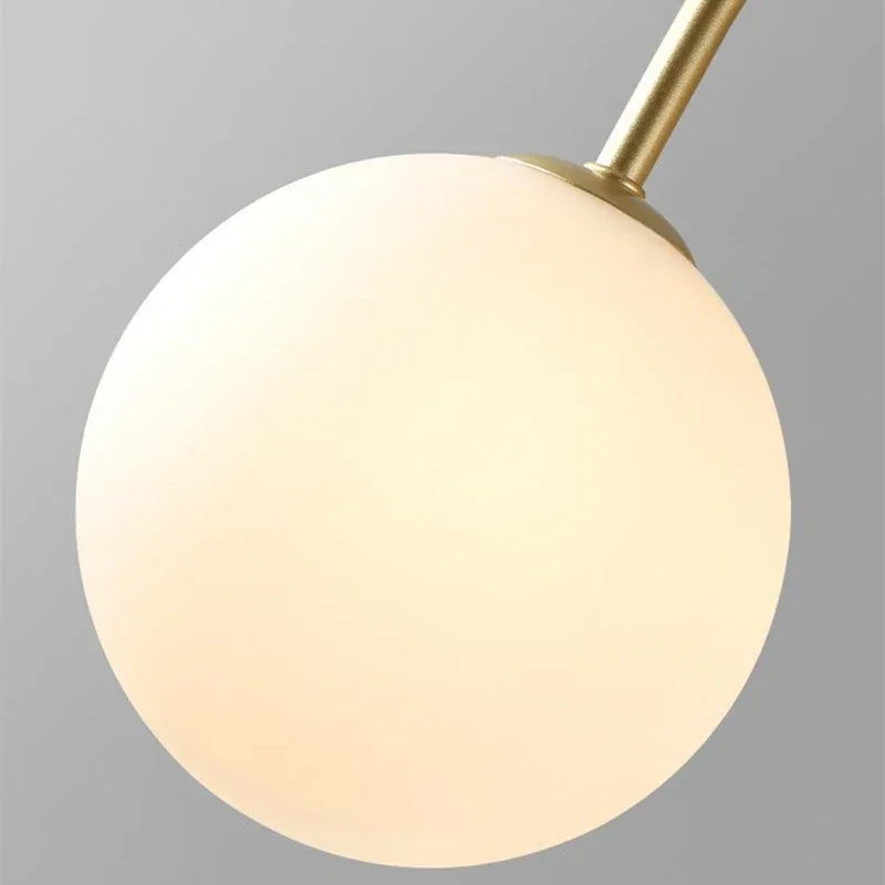 Afralia™ Glass Ball LED Chandelier for Indoor Decor Lighting