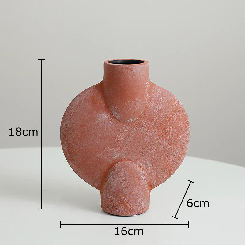 Afralia™ Geometric Ceramic Vase for Stylish Floral Arrangements