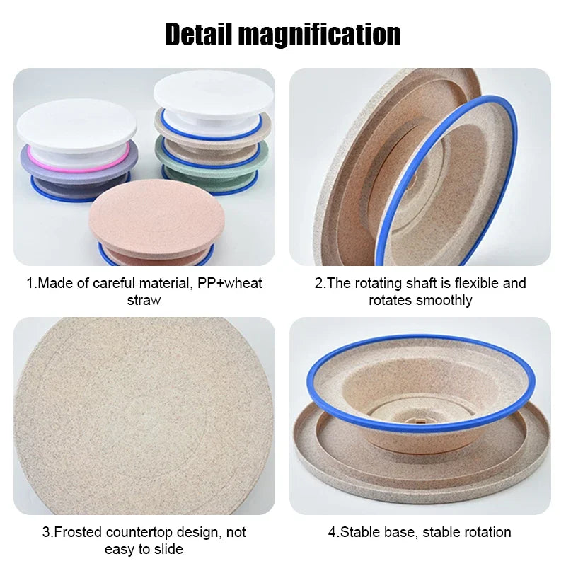 Afralia™ Cake Decorating Turntable Stand: Rotating Stable Round Cake Table for Baking