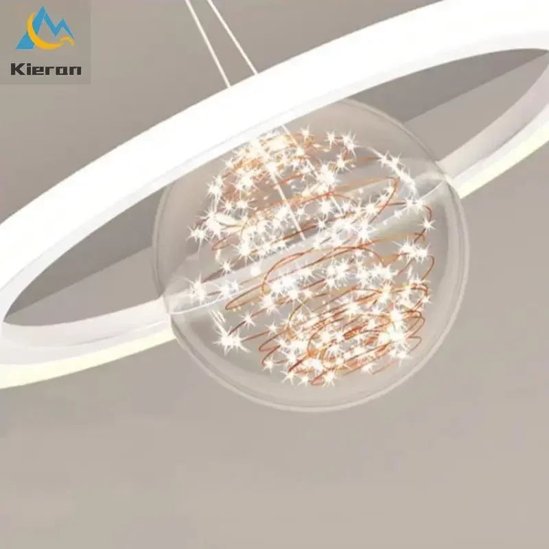 Afralia™ Saturn LED Chandelier: Nordic Modern Creative Lighting for Bedroom, Dining Room, Living Room