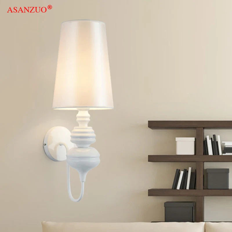 Afralia™ Guards Wall Lamps: Gold Silver Black White Decor Lighting Fixture for Hotel Home.