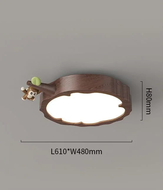 Afralia™ Modern Log Wind Room Ceiling Lamp