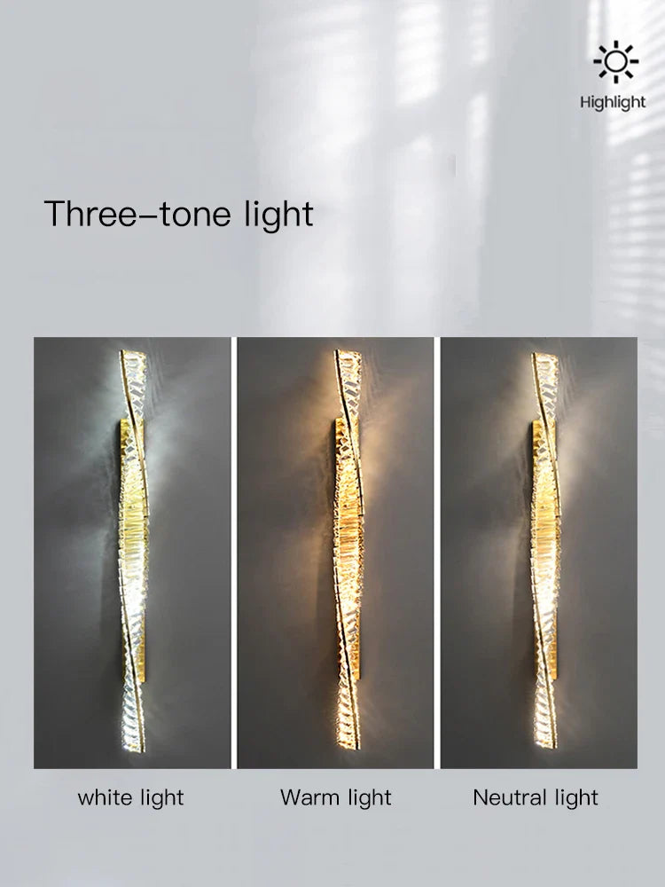 Afralia™ Crystal Luxe Wall Sconce - Glamorous Bedroom & Bathroom Lighting