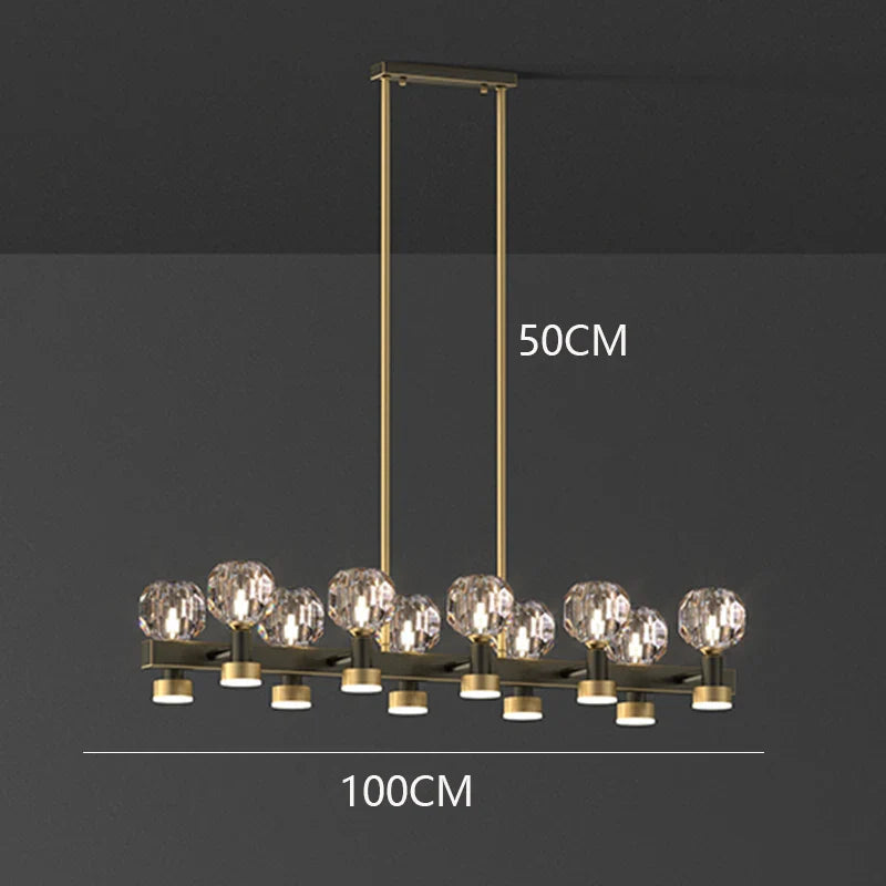 Afralia™ Crystal Chandelier Luxury Pendant Light for Living and Dining Room