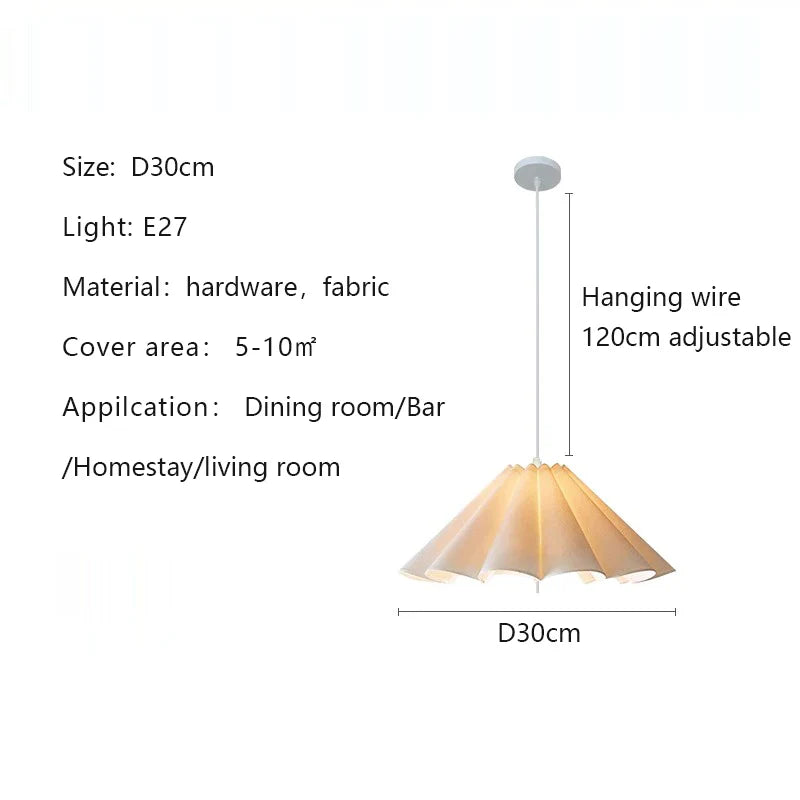 Afralia™ Wabi-Sabi Fabric Chandelier: Retro French Style Pendant Lamp for Dining Room