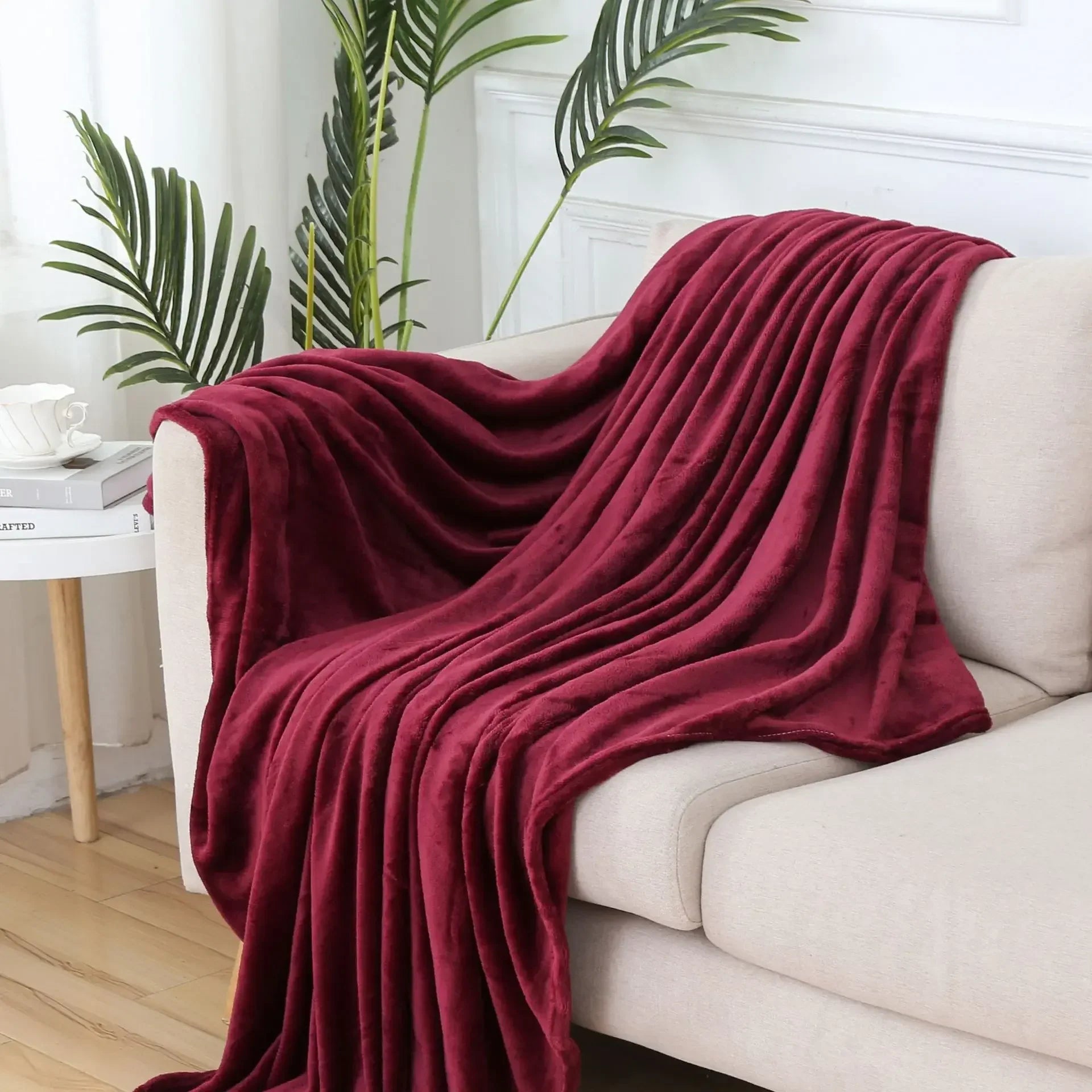 Afralia™ Cozy Flannel Warm Blanket: Soft Plush Coral Fleece Bed Cover & Shawl