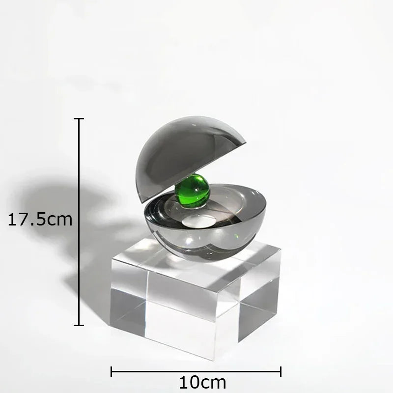 Afralia™ Spherical Crystal Ball Ornaments for Desk Decoration and Abstract Artwork