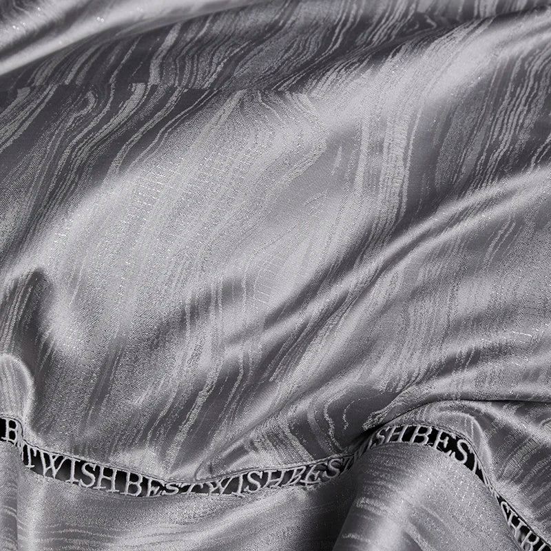 Afralia™ Luxury Brocade Jacquard Lyocell Cotton Bedding Set with Pillowcases